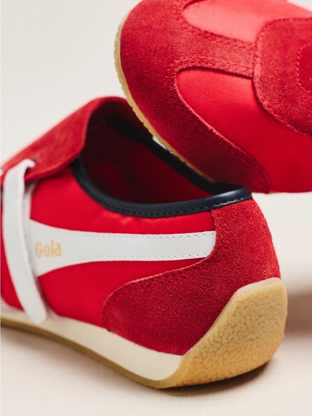 Gola Exclusive Swift Red & White Velcro Retro Trainers NEW Only Anthropologie - Picture 2 of 5